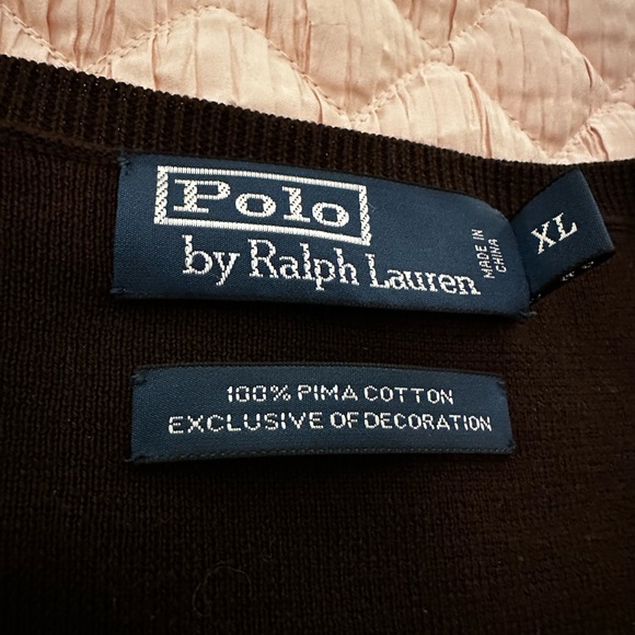 Ralph Lauren 100% Pima Cotton V-Neck Sweater. Men’s Size XL. - Picture 2 of 2